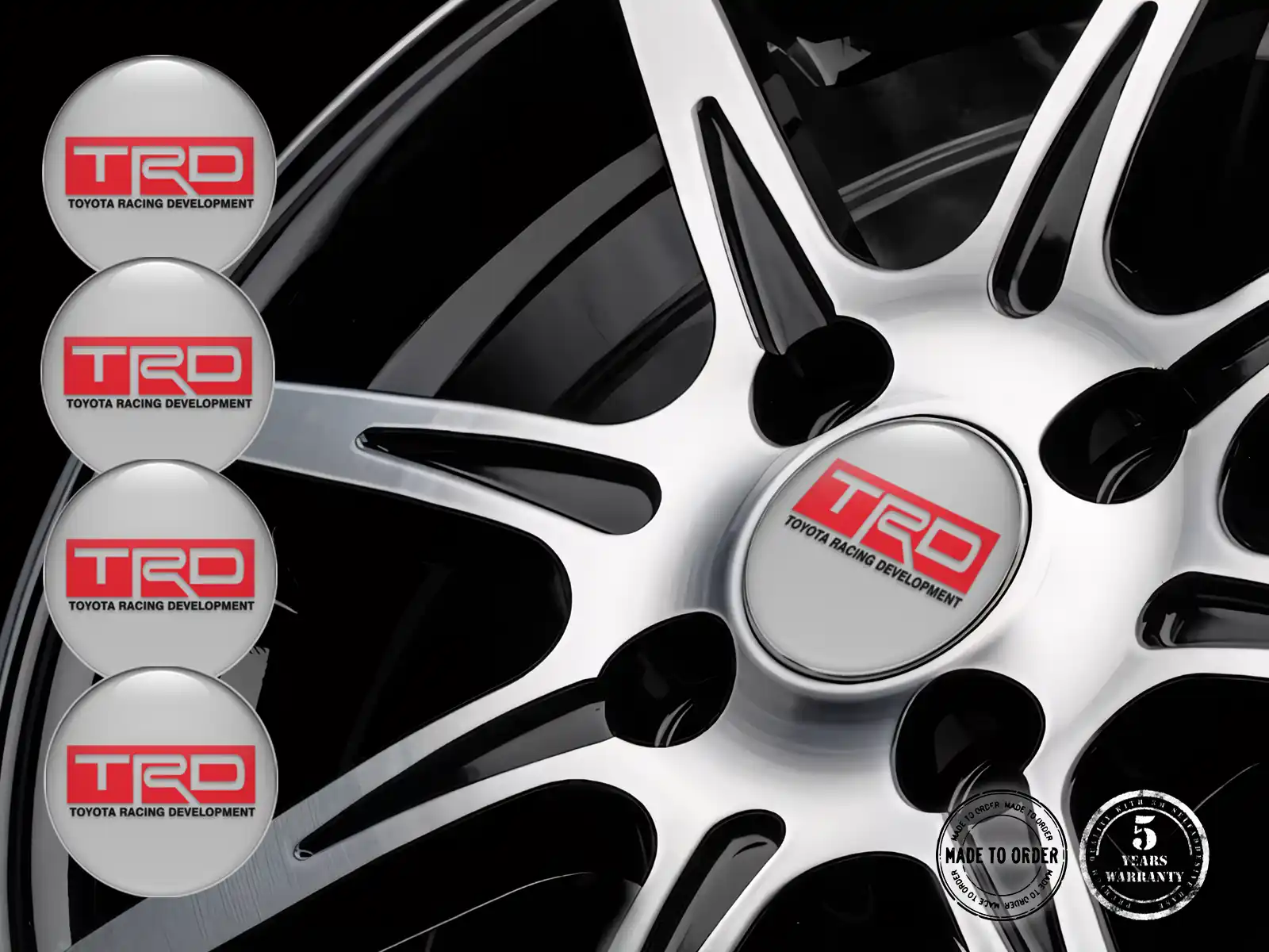 Toyota TRD Calcomanías de Rueda Etiqueta Empuje Gravitacional